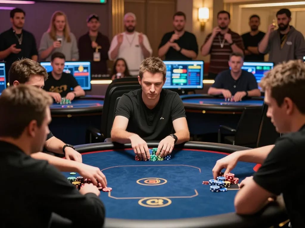 Players engage in a competitive online poker game at CM88, showcasing strategy and excitement.