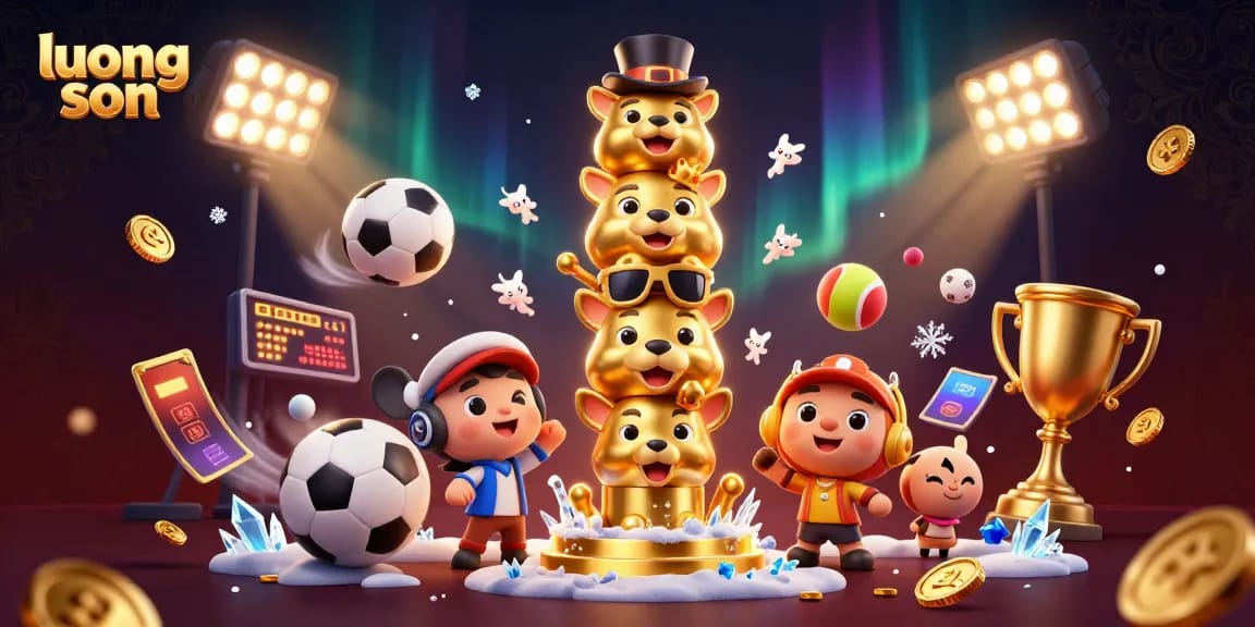 Experience thrilling action at luong son with 3D sports balls and vibrant casino elements.