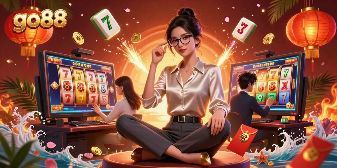 Spin jackpot reels with excitement on go88's vibrant gaming platform, showcasing a thrilling online casino experience.