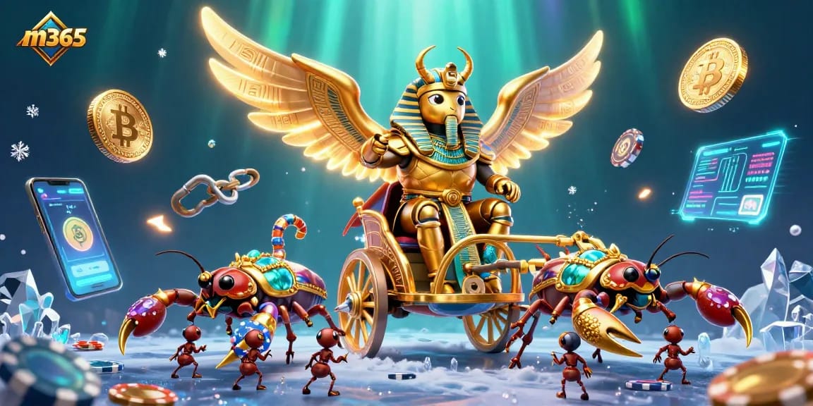 Experience exciting m365 gameplay with vibrant casino elements in a detailed 3D illustration.