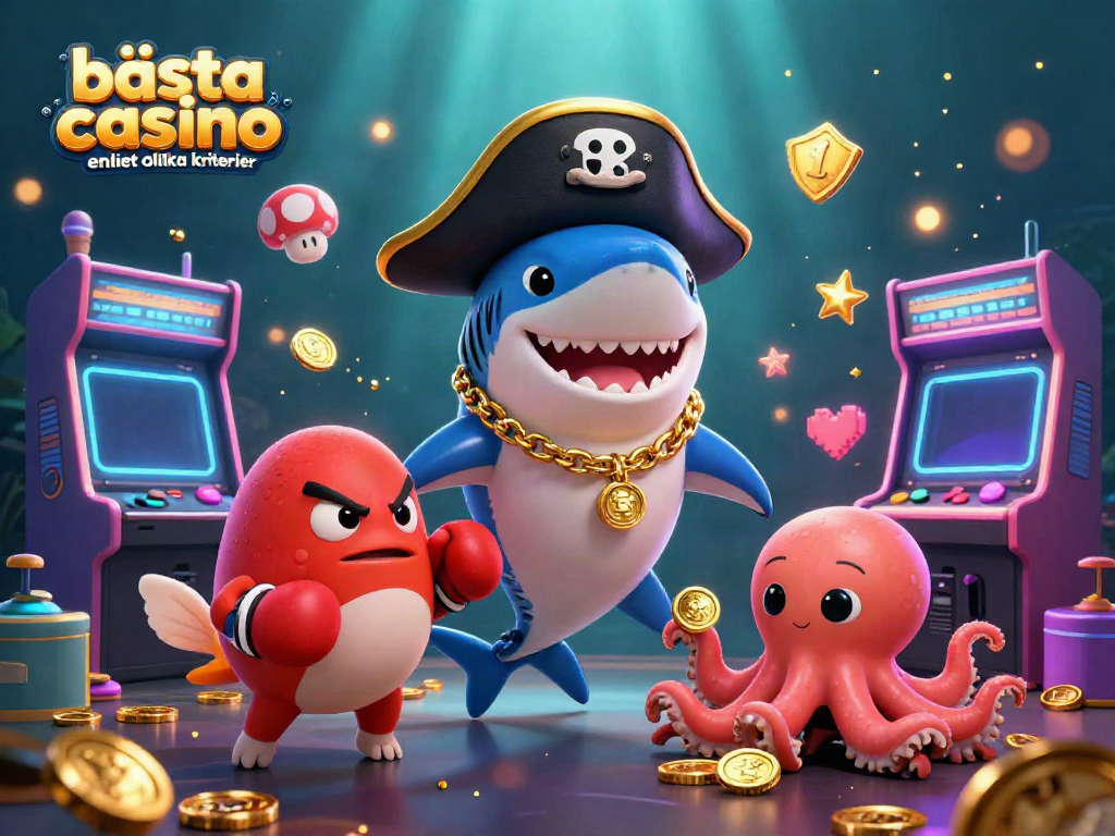 Upplev spänning med bästa casino enligt olika kriterier i denna roliga 3D-illustration