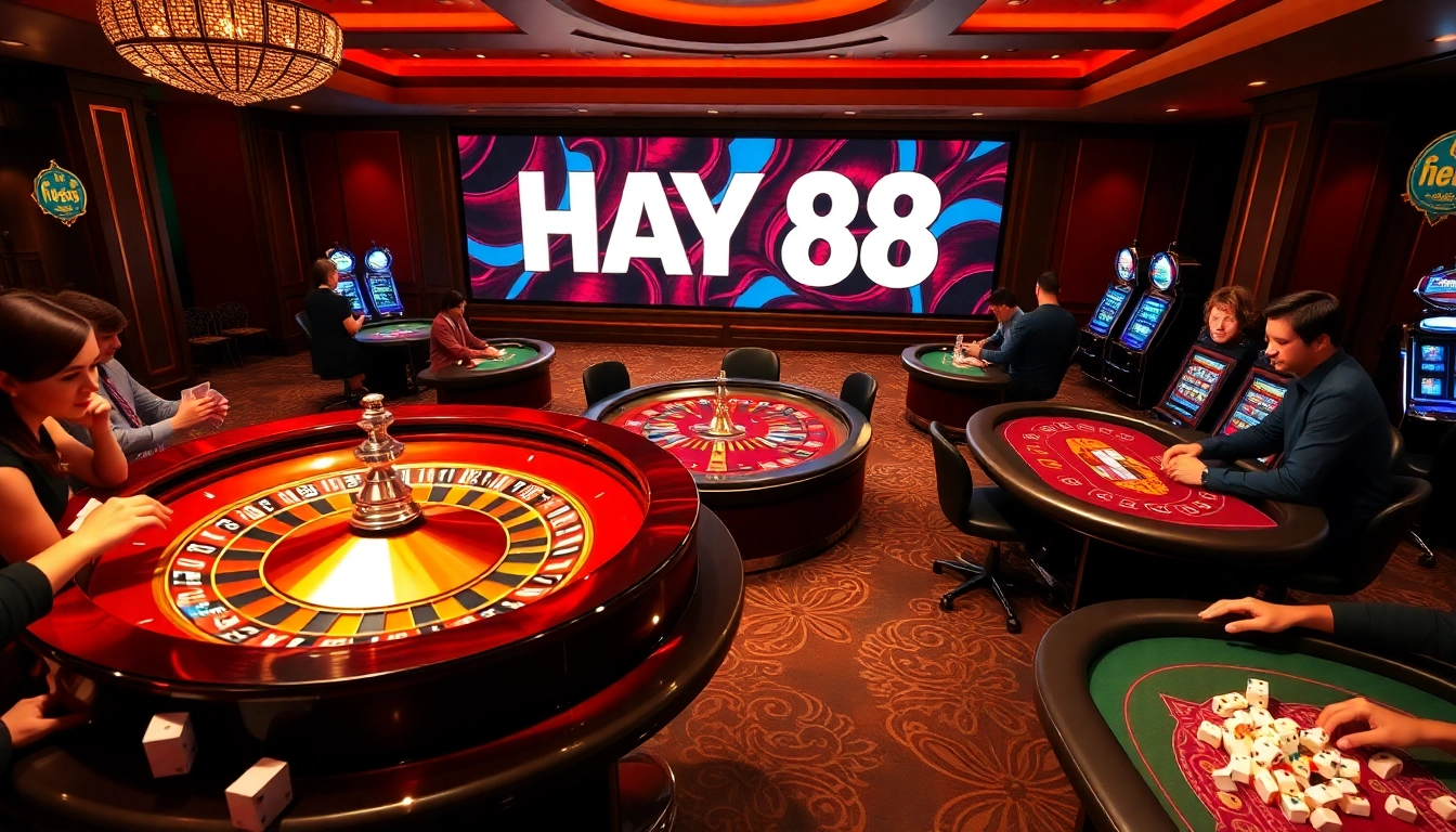 Experience thrilling gameplay at HAY 88 with engaging casino atmosphere and vibrant gaming elements.