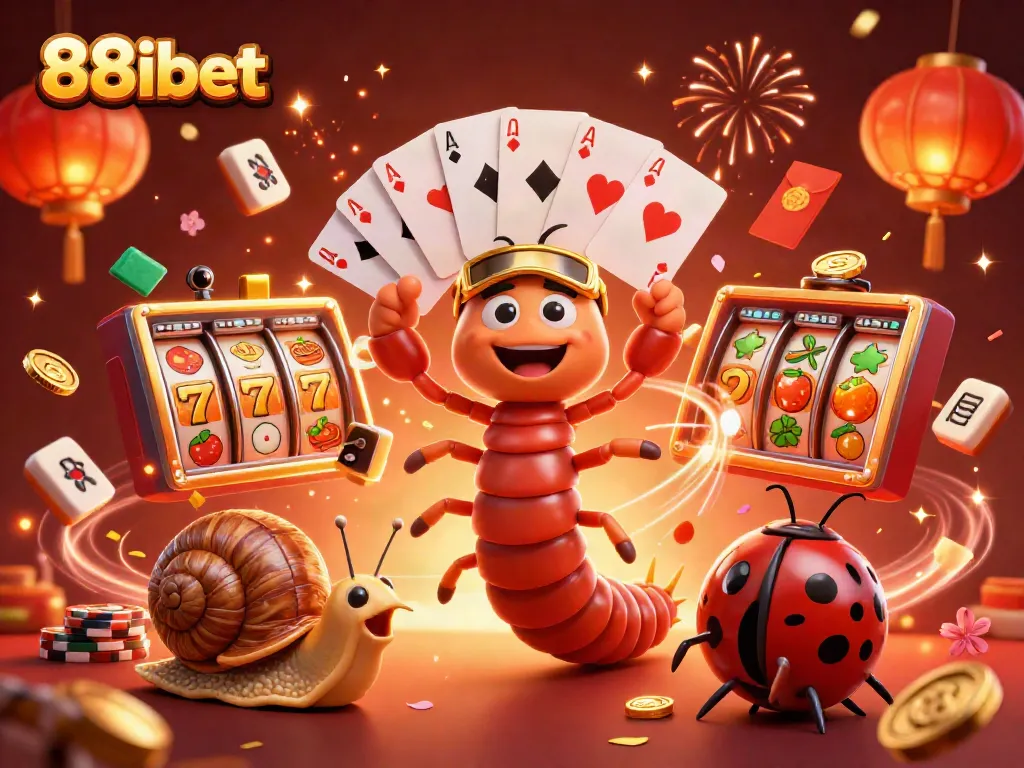 Experience thrilling gameplay with 88ibet's vibrant 3D casino-themed illustration featuring exciting characters.