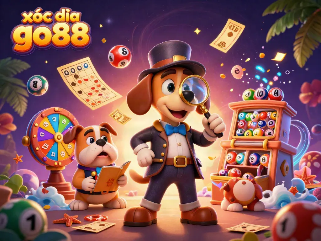 Experience the excitement of xóc đĩa go88 with dynamic colorful elements and engaging characters.