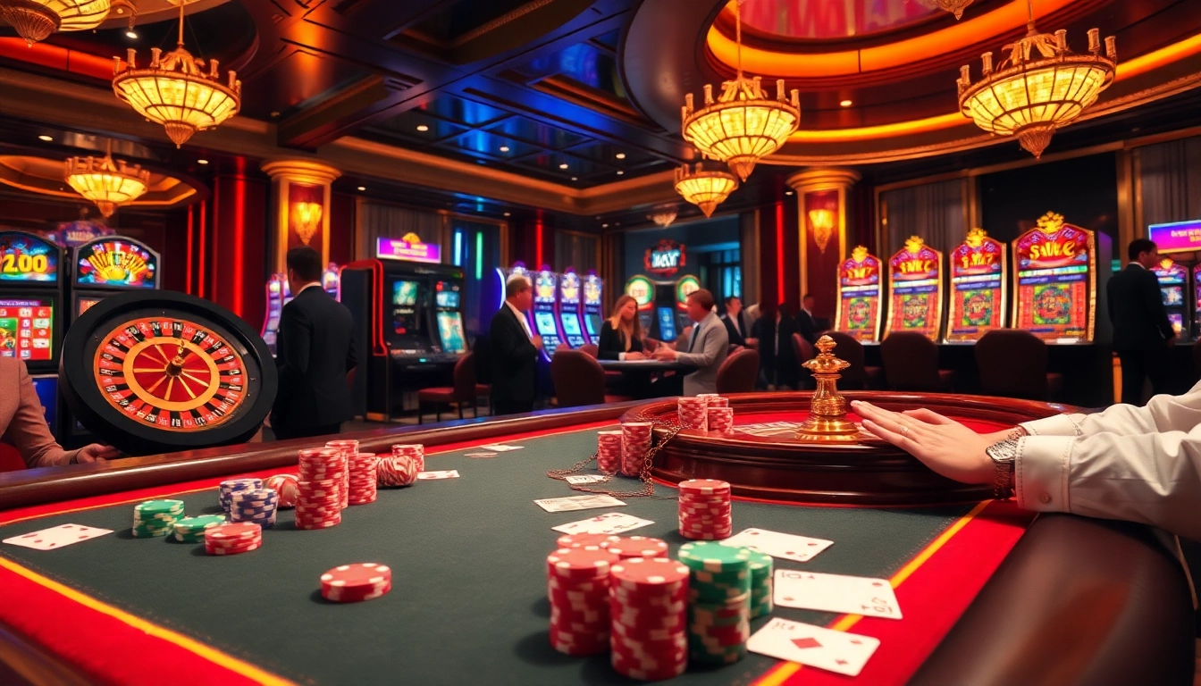 nhà cái rr88 showcases an exciting casino scene with vibrant games, enhancing the gambling experience.