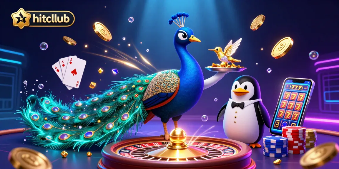 Engage in thrilling gameplay at hitcllub, featuring a vibrant casino scene with colorful characters and dynamic game elements.